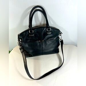Tignanello black leather shoulder bag